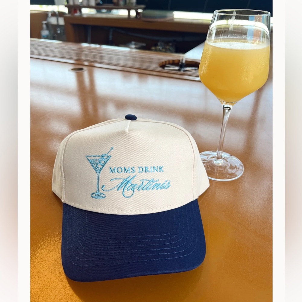Navy and Cream Cap - Moms Drink Martinis